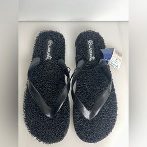 WALMART Vintage 90s Y2K Men Laguna Wire Thong Flip Flop Sandals Black Size 9-10